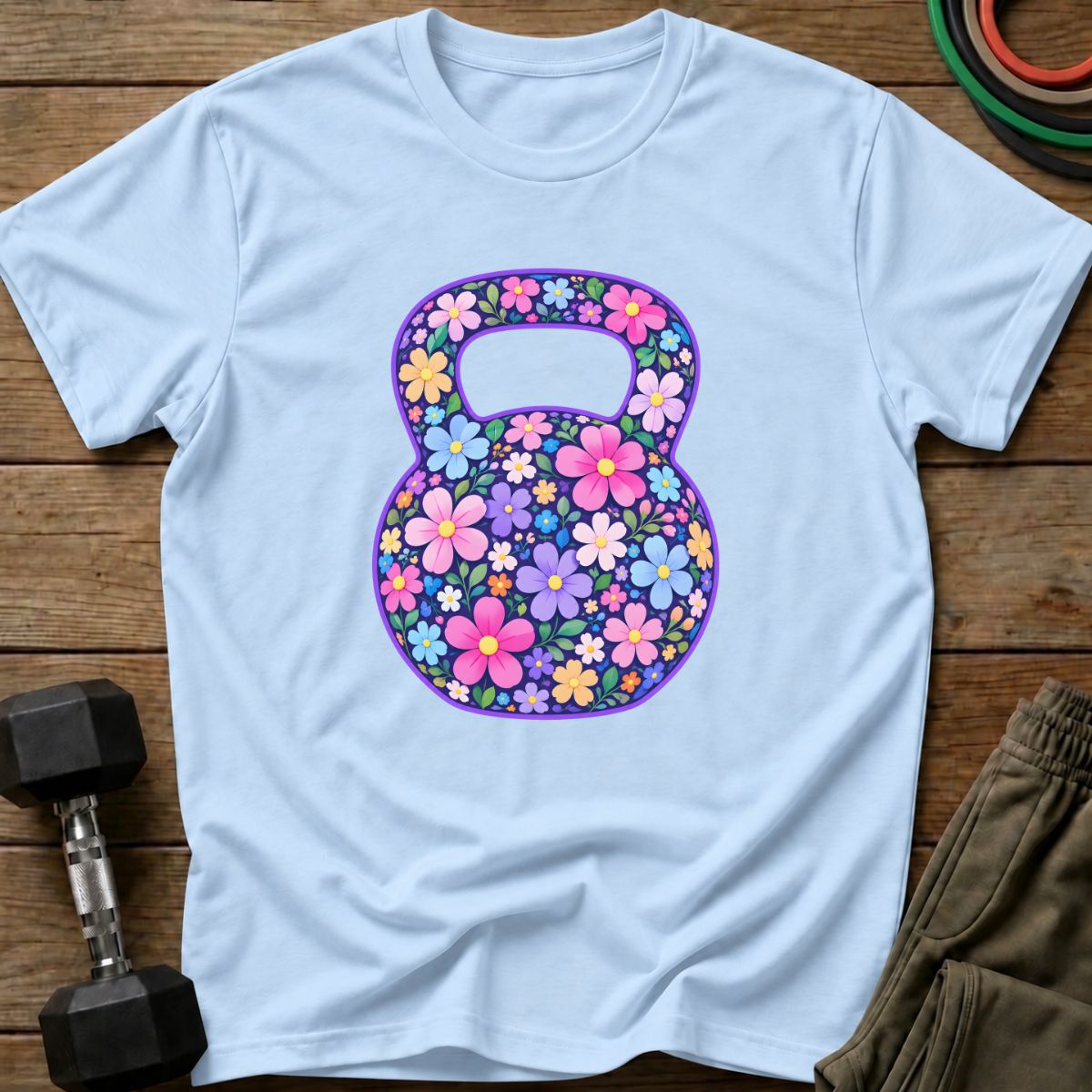 Floral Kettlebell T-Shirt