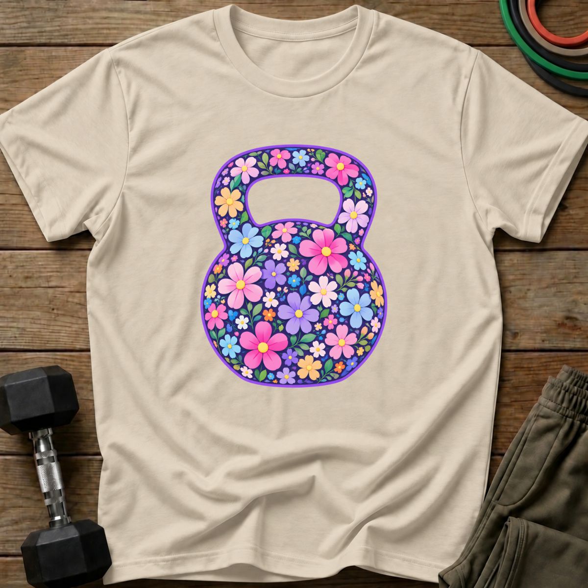 Floral Kettlebell T-Shirt