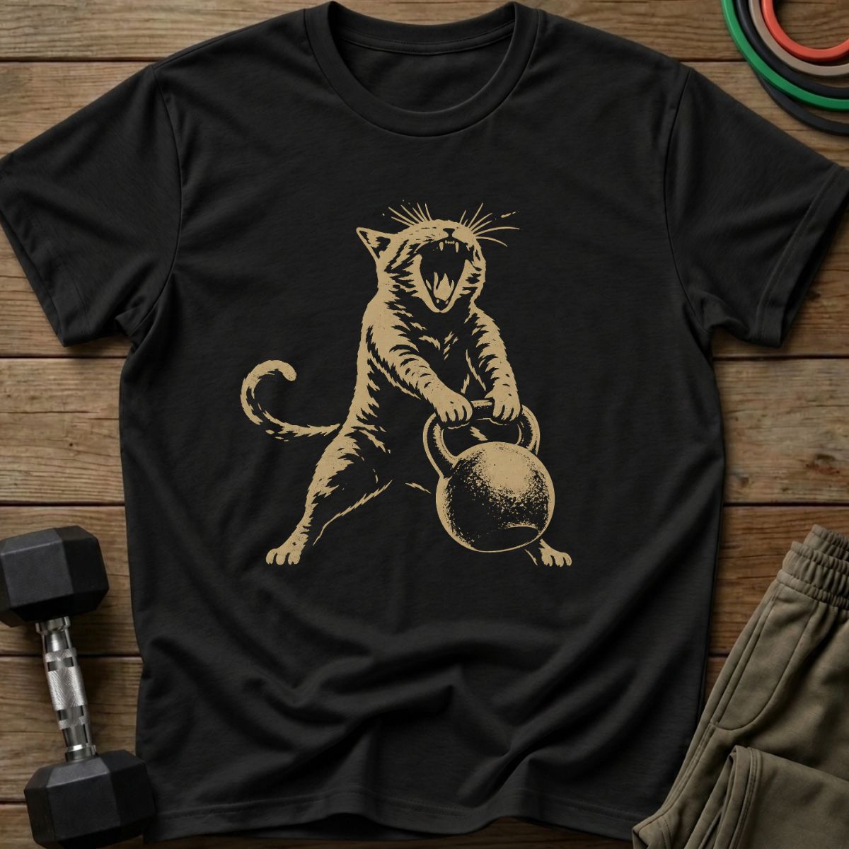 Kettlebell Cat T-Shirt