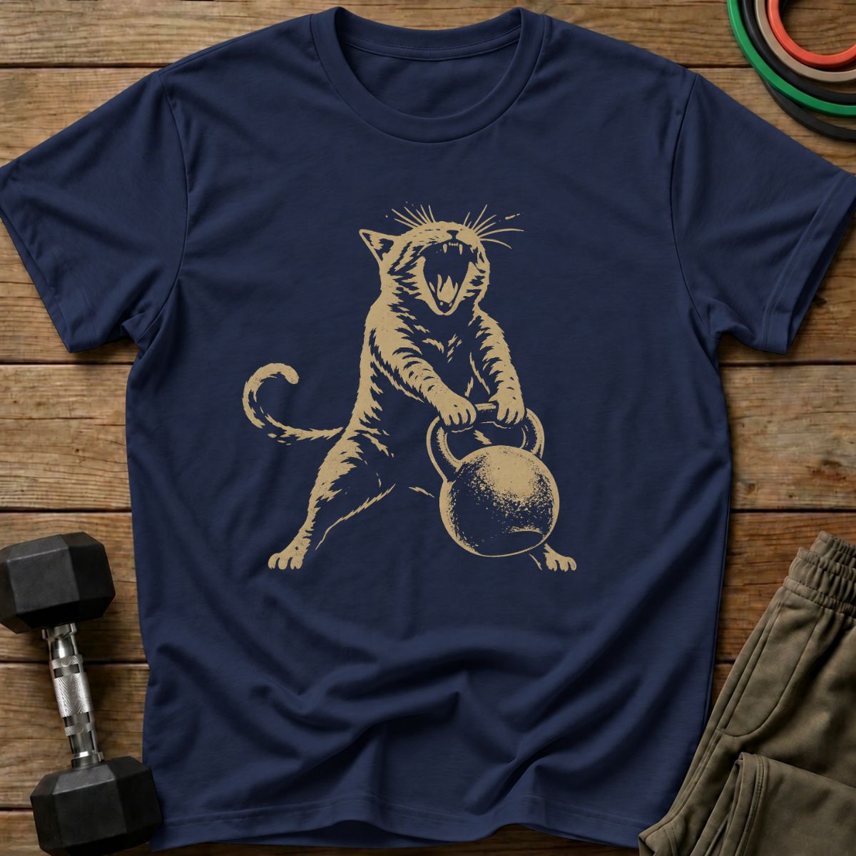 Kettlebell Cat T-Shirt