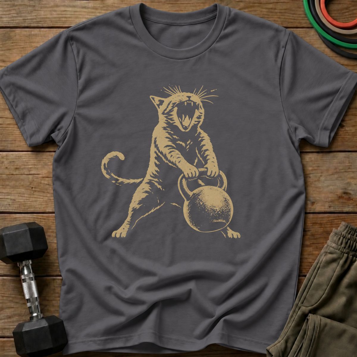 Kettlebell Cat T-Shirt