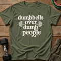 Dumbbells Over T-Shirt